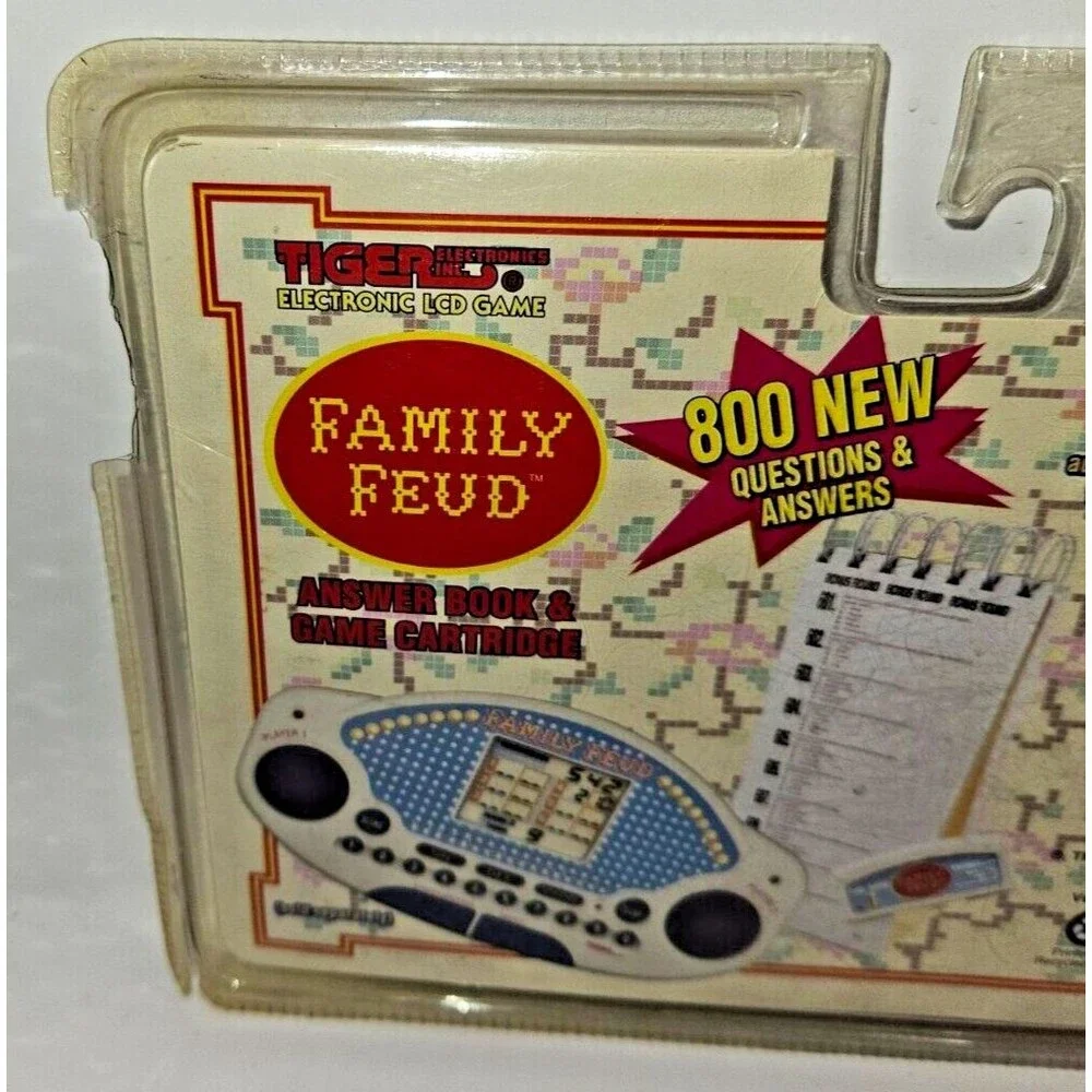 Vtg FAMILY FEUD GAME Cartridge 3 Tiger Toy Game & Answer Books Electronics NOS